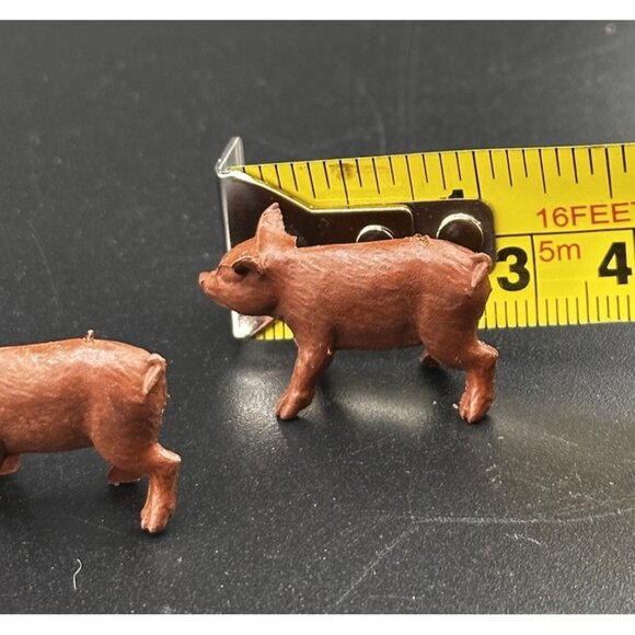 Allstate Marx Happi Time Farm Playset 1959 Auburn Red 2 Pigs Tim Mee PPC - Picture 11 of 12